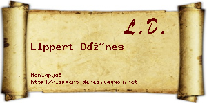 Lippert Dénes névjegykártya